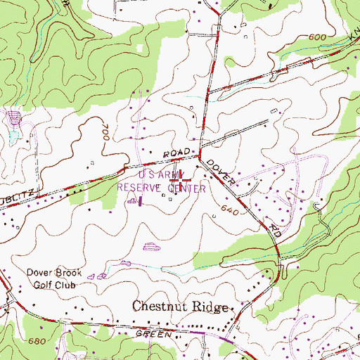 Topographic Map of Worthington Club Estates, MD