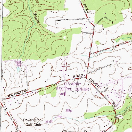 Topographic Map of Worthington Ridge, MD