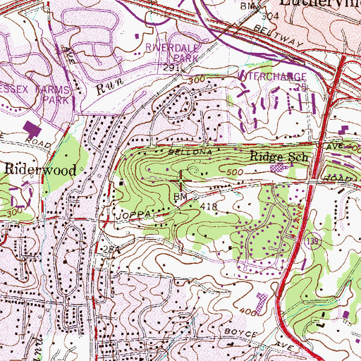 Topographic Map of York Ridge, MD