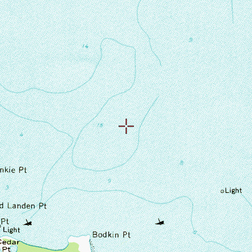 Topographic Map of Bodkin Point Shoal, MD