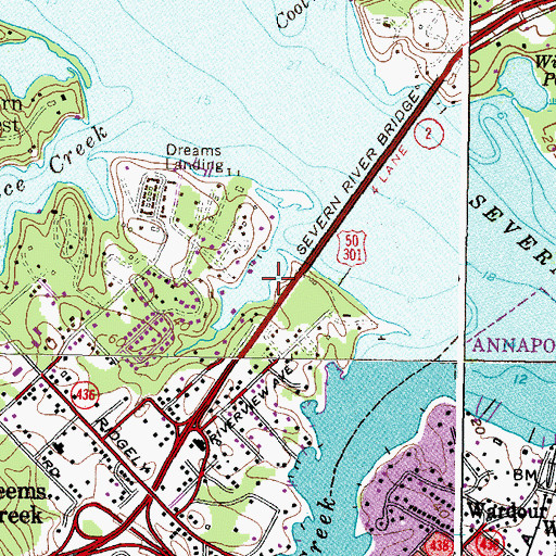 Topographic Map of Cove of Cork, MD