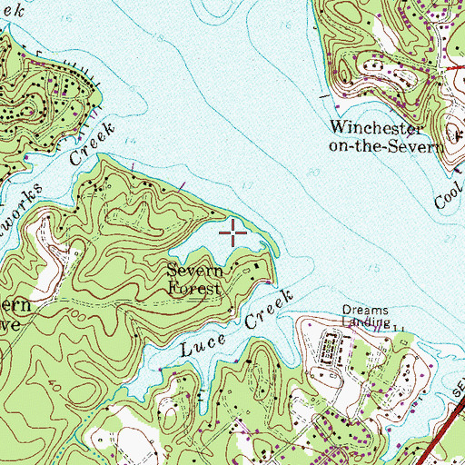Topographic Map of Martins Pond, MD