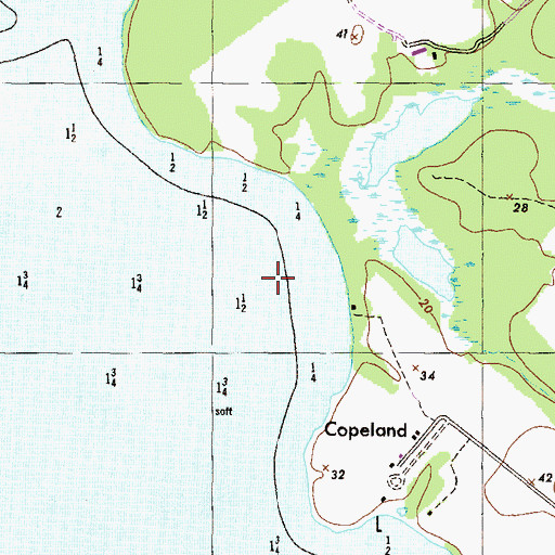 Topographic Map of Beacon Bay, MD