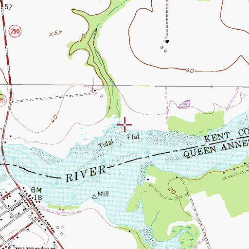 Topographic Map of Birres Creek, MD