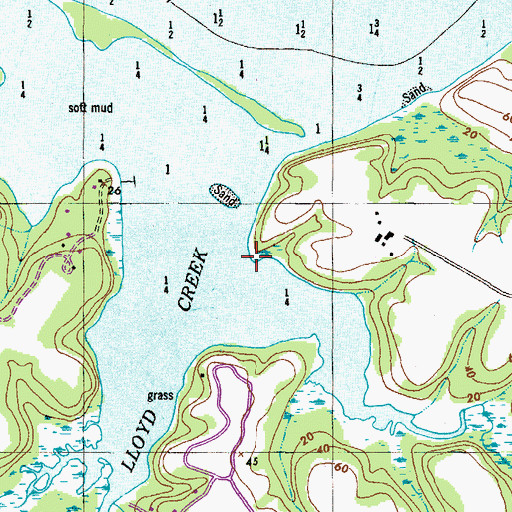 Topographic Map of Castle Point, MD