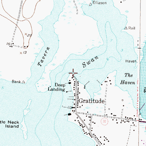 Topographic Map of Harts Point, MD