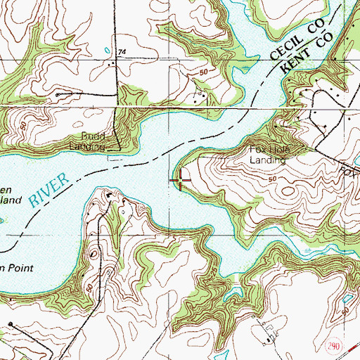Topographic Map of Morton Point, MD