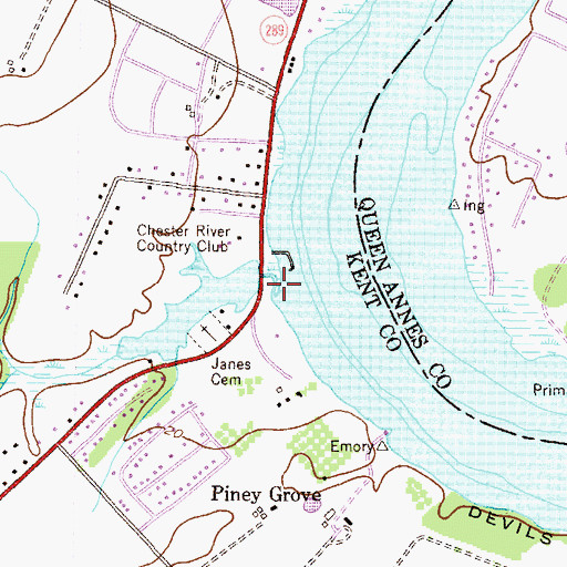 Topographic Map of Muddy Creek, MD