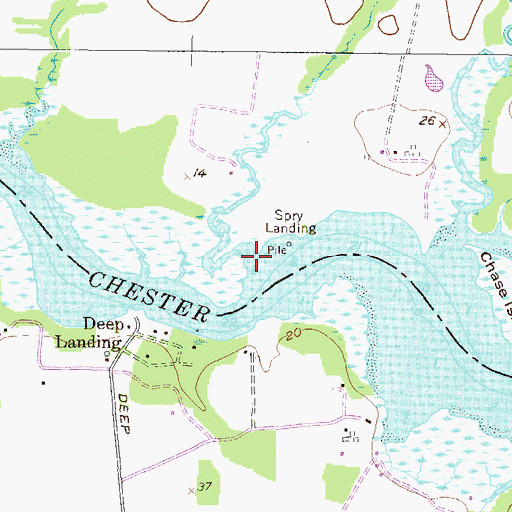 Topographic Map of Norris Creek, MD