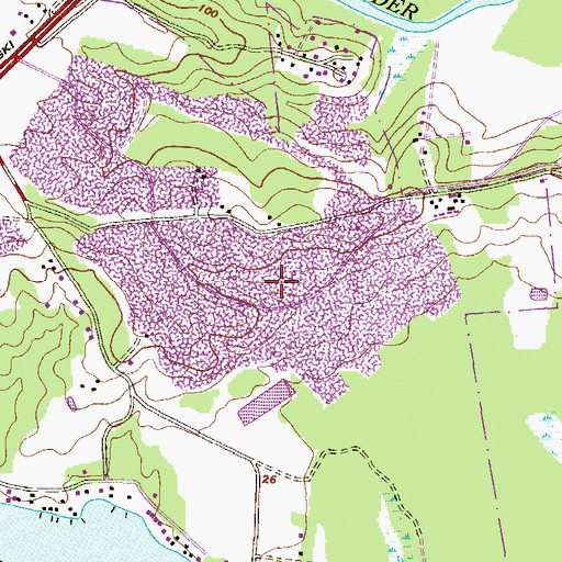Topographic Map of Allender Road Pit, MD