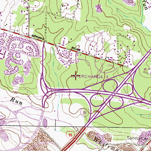 Topographic Map of Berryhill, MD