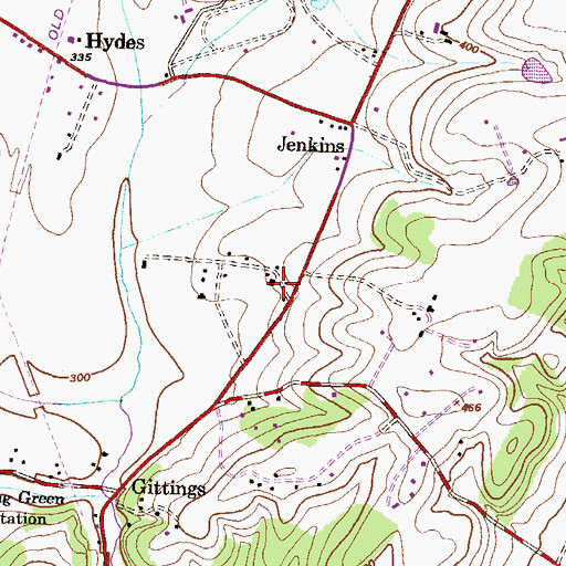 Topographic Map of Boordy Vineyards, MD
