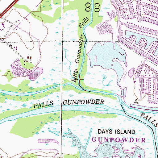 Topographic Map of Cat Creek, MD