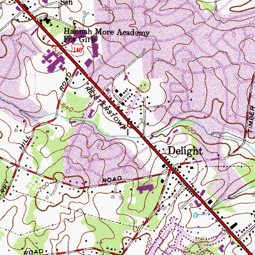 Topographic Map of Cherry Vale Plaza Shopping Center, MD