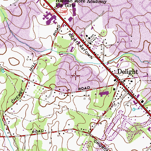 Topographic Map of Hathaway, MD