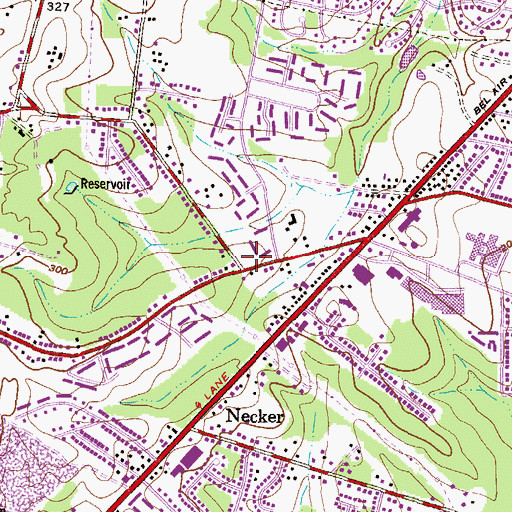 Topographic Map of Joppa Corners Shopping Center, MD
