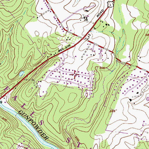 Topographic Map of Kings Country, MD