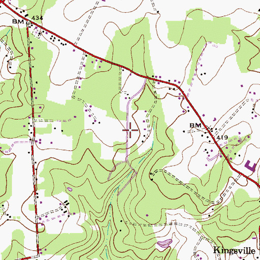 Topographic Map of Merrywood, MD