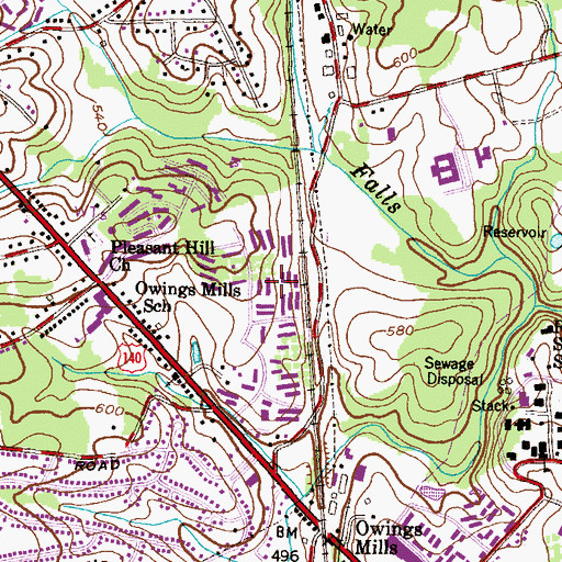 Topographic Map of Morningside Heights, MD