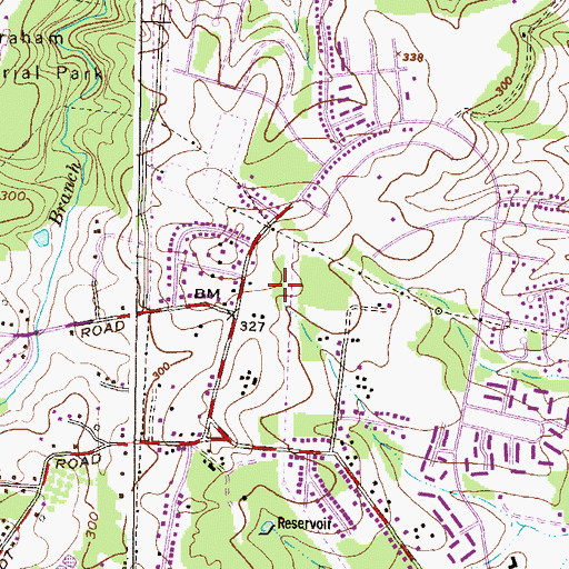 Topographic Map of Northwind Farms, MD