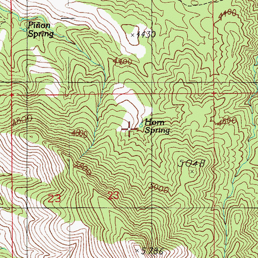 Topographic Map of Horn Spring, AZ