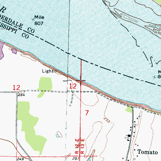 Topographic Map of Carr Landing, AR