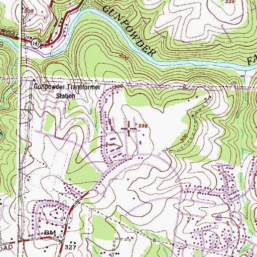 Topographic Map of Oakhurst, MD