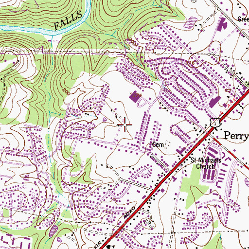 Topographic Map of Perry View, MD