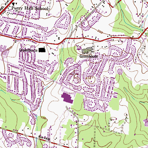 Topographic Map of Perryvale, MD