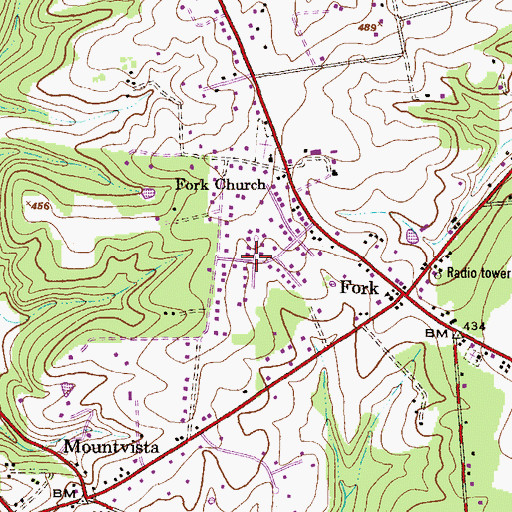Topographic Map of Regwood, MD