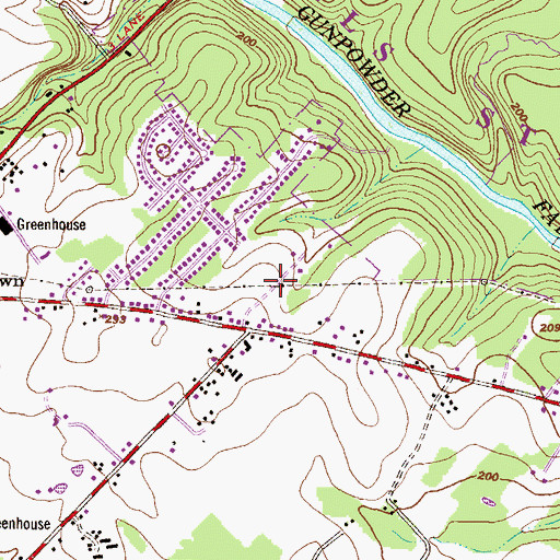Topographic Map of Richlyn Manor, MD