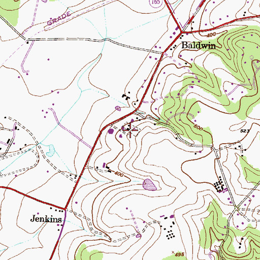 Topographic Map of Saint Johns Catholic Church, MD