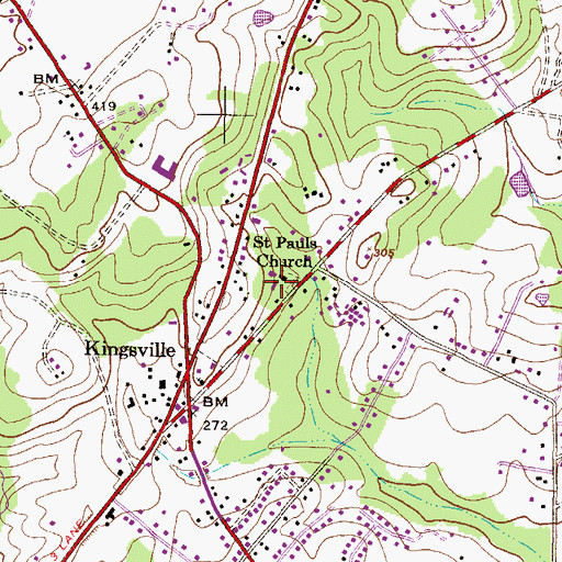 Topographic Map of Saint Pauls Lutheran School, MD