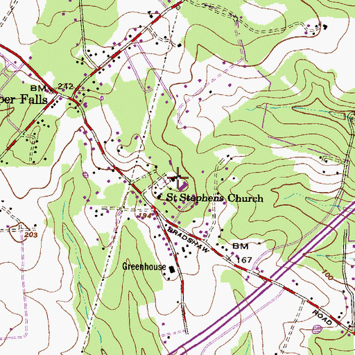 Topographic Map of Saint Stephens School, MD