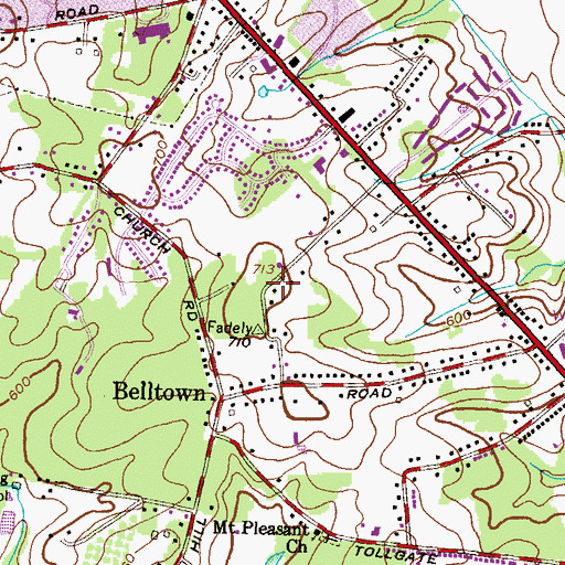 Topographic Map of Sarawoods, MD