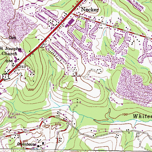 Topographic Map of Silver Hill Farm, MD