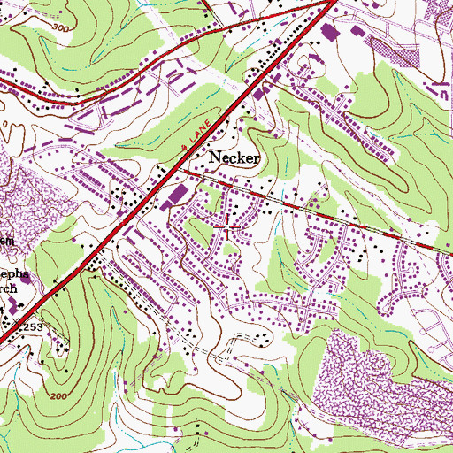 Topographic Map of Silver Meadow, MD