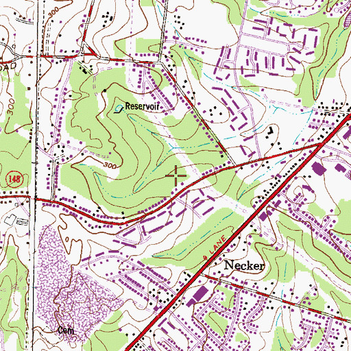 Topographic Map of Spring Hill, MD