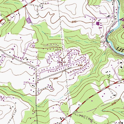 Topographic Map of Walnut Hills Estates, MD