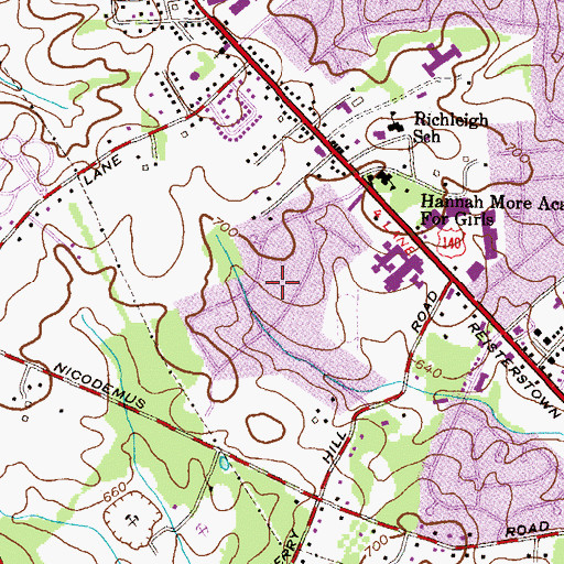 Topographic Map of Westbury, MD