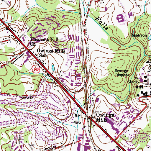 Topographic Map of Worthington Place South, MD