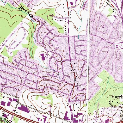 Topographic Map of Adil Meadows, MD