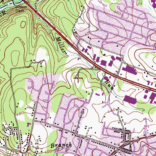 Topographic Map of Braggs Church (historical), MD