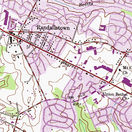 Topographic Map of Brenbrook Plaza Shopping Center, MD