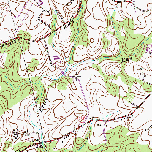 Topographic Map of Carriage Hill Village, MD