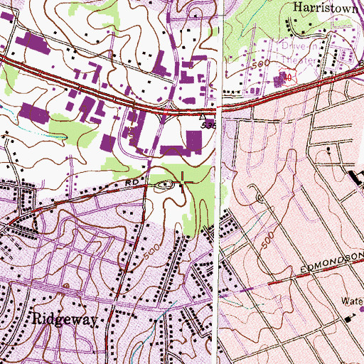 Topographic Map of Catonsville Park, MD