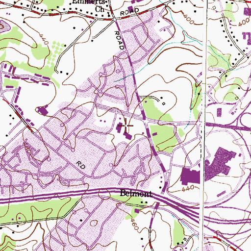 Topographic Map of Chadwick Shopping Center, MD