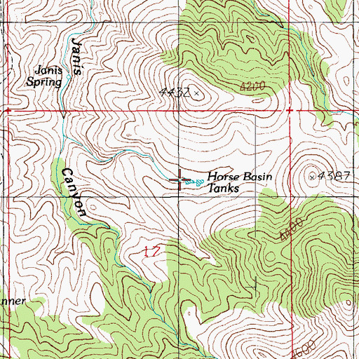 Topographic Map of Horse Basin Tanks, AZ