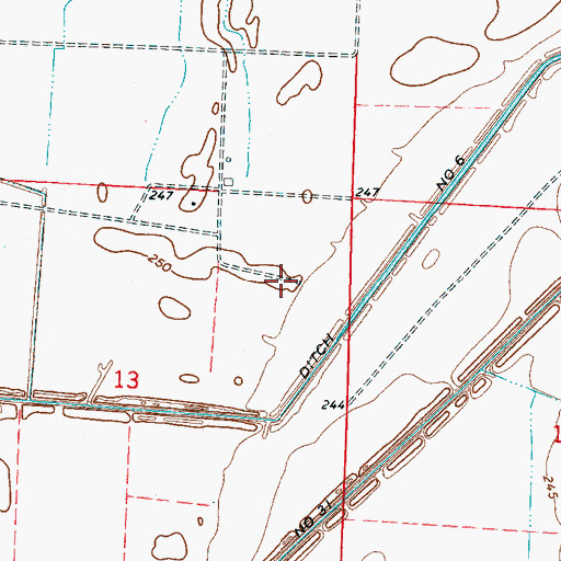 Topographic Map of Saint John Church (historical), AR