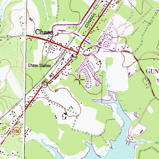 Topographic Map of Dundee Natural Environment Area, MD